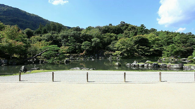 WS景观日本花园/岚山，京都，日本视频素材