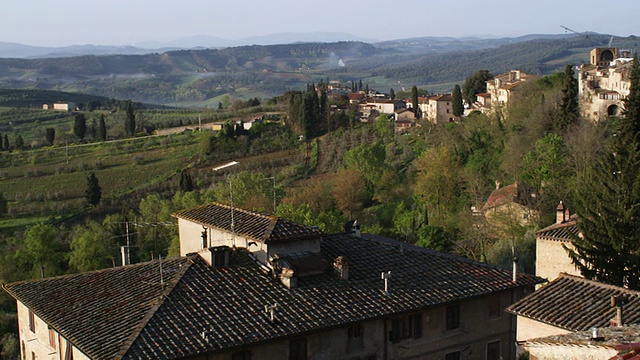 潘来自SAN gimignano和乡下视频素材