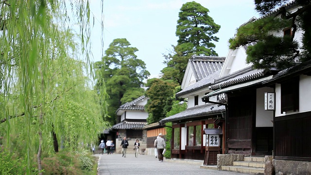 MS日本风格老街/仓山，日本冈山视频素材