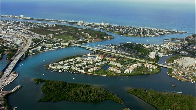 航空，住宅，Fort Lauderdale，佛罗里达，美国视频素材