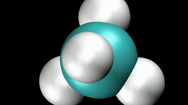 旋转甲烷分子的动画视频素材