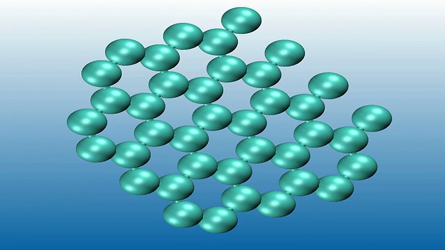 旋转石墨分子的动画视频素材