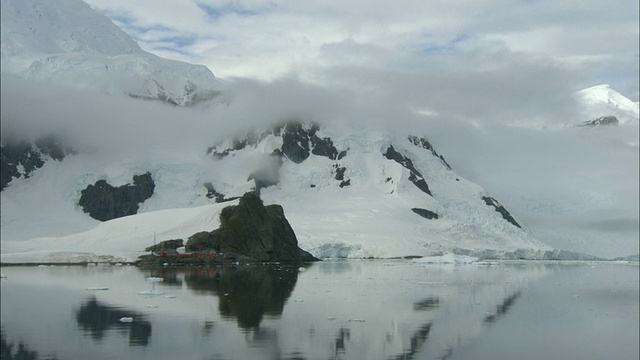 南极天堂湾雪顶山WS, PAN, Sea科学基地视频素材