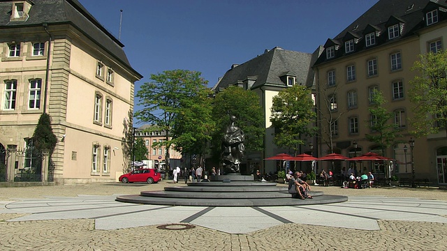 MS View of clairefontaine /卢森堡城，卢森堡视频素材