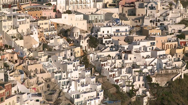 希腊基克拉迪斯群岛thira / Santorini的景色视频素材