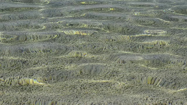 通过波纹水的海底/洛辛基，洛辛基岛，克罗地亚视频素材