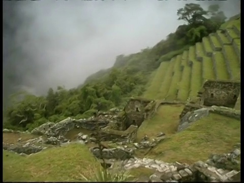 马丘比丘，农业梯田和山景，MS，秘鲁视频素材