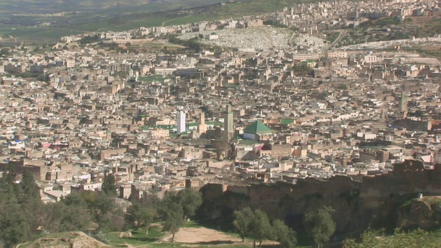 城市景观/非斯，FÃ¨s-Boulemane，摩洛哥视频素材