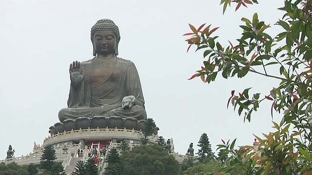 天坛大佛MS照片/香港，香港，中国视频素材