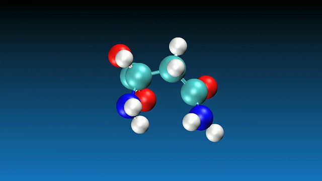 天门冬酰胺分子的动态视频素材