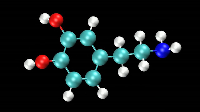 旋转多巴胺分子的动画视频素材