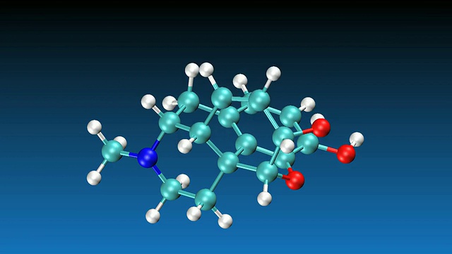 吗啡分子旋转动画视频素材