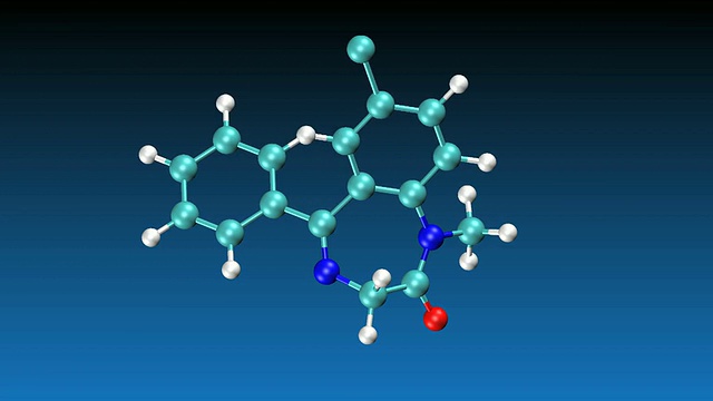 旋转安定分子的动画视频素材