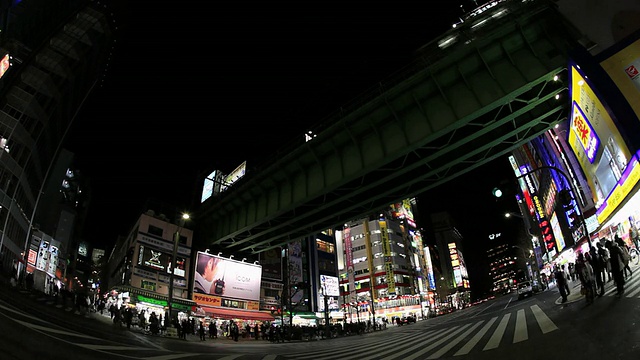 秋叶原/秋叶原，东京，日本秋叶原的MS T/L夜间照明视频素材