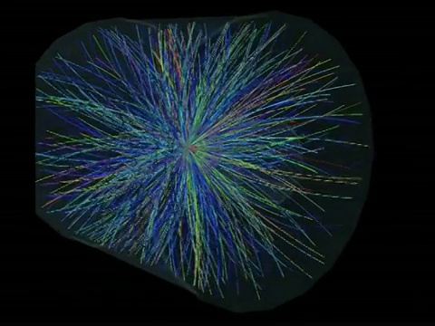 大型强子对撞机(LHC)的迷你大爆炸碰撞。视频素材