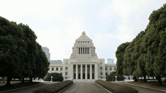 MS National diet building of japan /千代田区，东京，日本视频素材