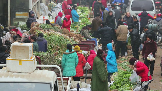 MS蔬菜批发市场/中国陕西西安视频素材