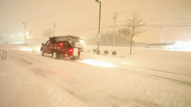 雪犁卡车视频素材