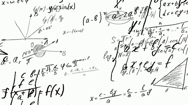 数学计算和公式视频素材