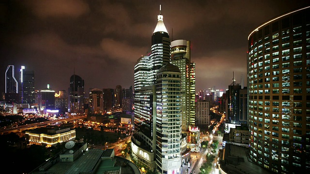 上海淮海路夜景视频素材