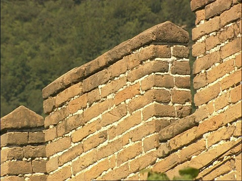 中国长城城垛，慕田峪，中国视频素材