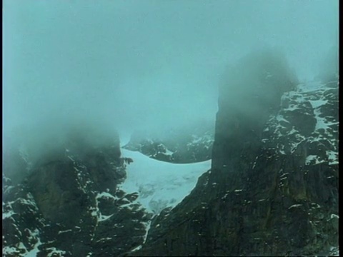 在厚厚的雾层下的WA雪斑点山，乌干达，非洲视频素材