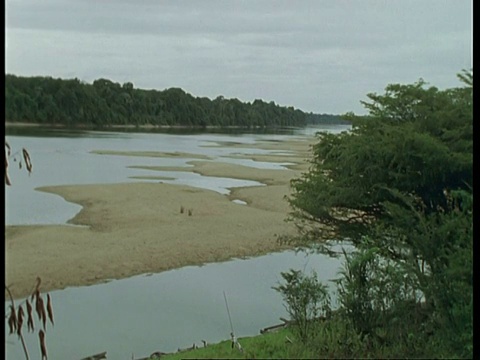 西澳高角度，河流和沙洲，南美洲视频素材