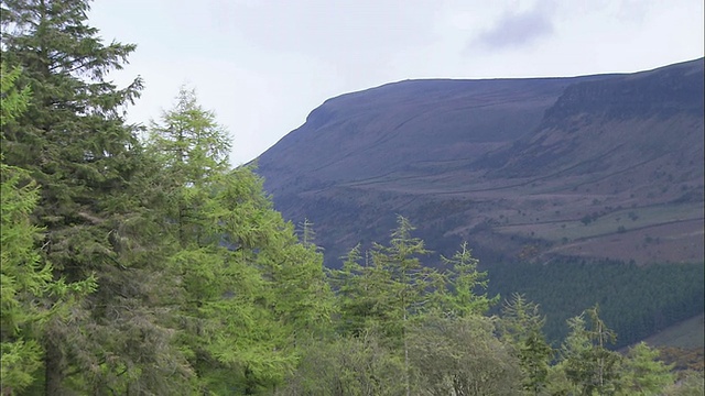 野餐区爱尔兰山，从山，北爱尔兰视频素材