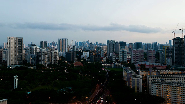 黄昏时分的新加坡市景视频素材