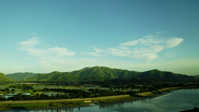 深圳山河和稻田的时间变迁视频素材