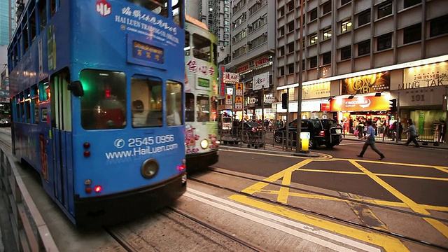 中国香港，火车停靠中心视频素材