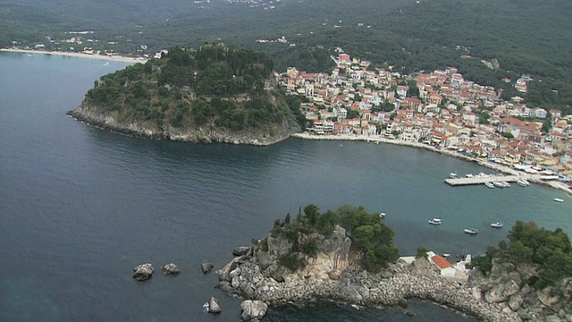 WS AERIAL DS View of ancient city of Nicopolis Actia Nicopolis / Epirus，希腊视频素材