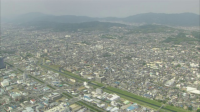 鸟瞰京都城/日本京都视频素材