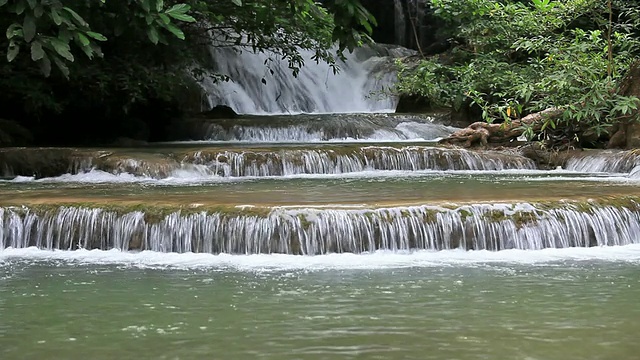 森林深处的瀑布视频素材