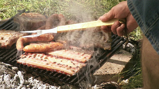 森林烧烤视频素材