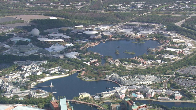 航空WS动物王国与Epcot中心/佛罗里达，美国视频素材