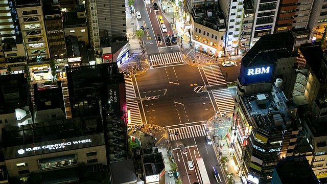 日本东京滨松町繁忙的十字路口视频素材