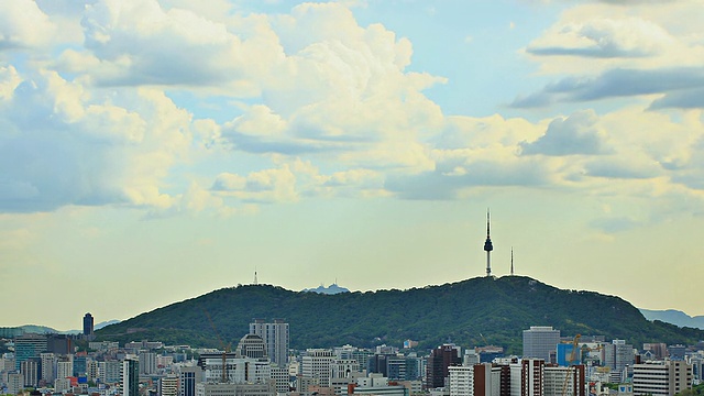 韩国首尔的城市景观视频素材