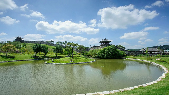 水原(联合国教科文组织世界遗产)/水原，韩国京畿道，水原视频素材