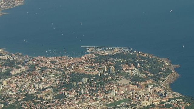 Cascais /里斯本，葡萄牙的WS AERIAL ZO视图视频素材