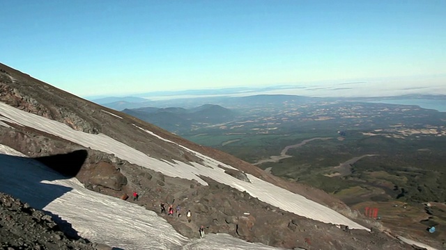 在智利普孔的维拉里卡火山徒步旅行视频素材