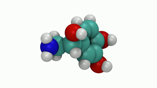 三维三维去甲肾上腺素分子模型视频素材