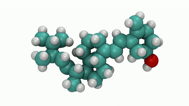 CGI显示维生素D的三维分子模型视频下载