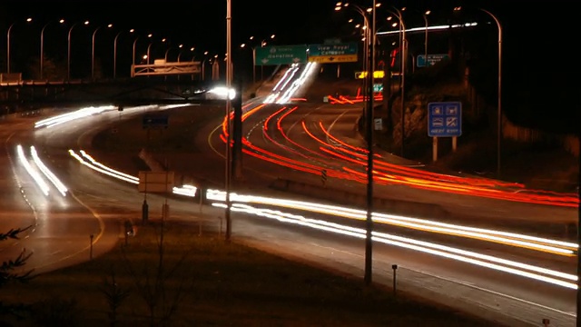 夜间动力公路视频素材