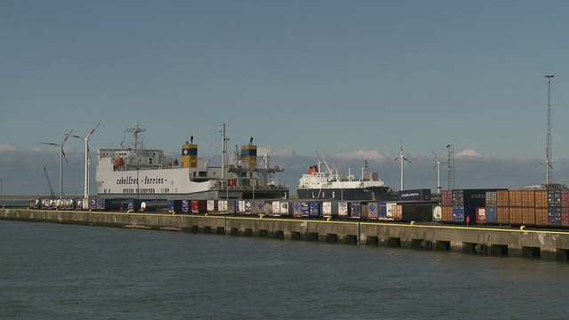 MS卸货湾/ Zeebrugge, Flandres，比利时视频素材