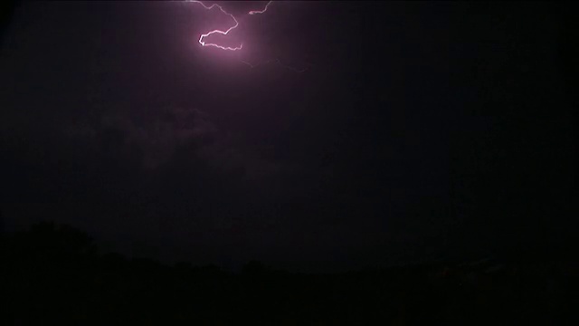 铁砧爬行者夜间闪电，大雷雨，美国视频素材