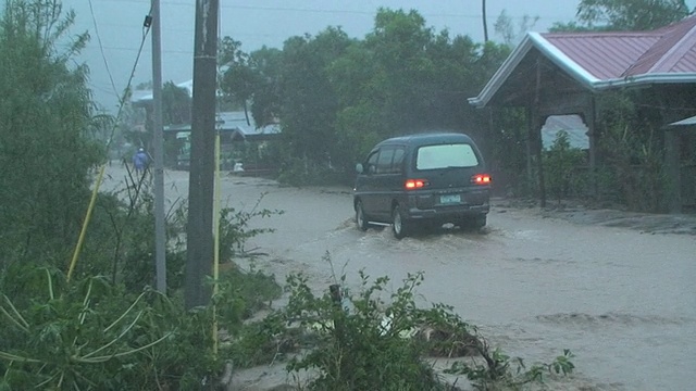 2009年10月4日，台风帕尔马肆虐菲律宾视频素材