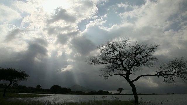 低角度的积云，Malshej Ghat，马哈拉施特拉邦，印度视频素材