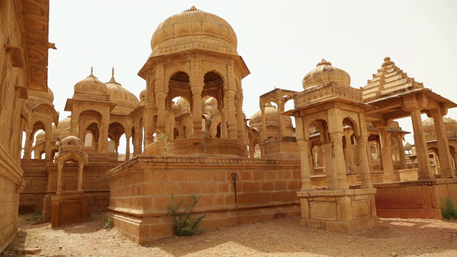 历史建筑全景，Bada Bagh, Jaisalmer，拉贾斯坦邦，印度视频素材