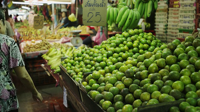 Khlong Toei Talat菜市场视频素材